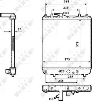 NRF 53862 - Радіатор, охолодження двигуна autozip.com.ua