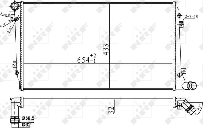 NRF 53814A - Радіатор, охолодження двигуна autozip.com.ua