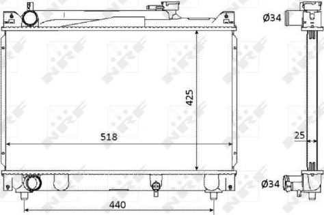 NRF 53882 - Радіатор, охолодження двигуна autozip.com.ua