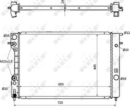 NRF 53871 - Радіатор, охолодження двигуна autozip.com.ua