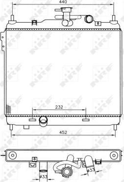 NRF 53360 - Радіатор, охолодження двигуна autozip.com.ua