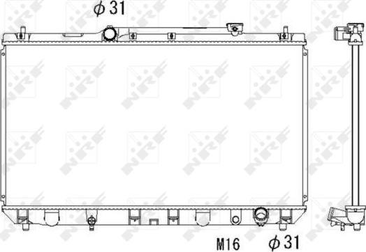 NRF 53307 - Радіатор, охолодження двигуна autozip.com.ua