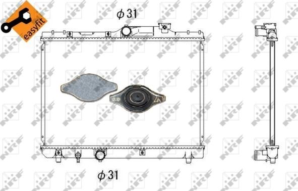 NRF 53339 - Радіатор, охолодження двигуна autozip.com.ua