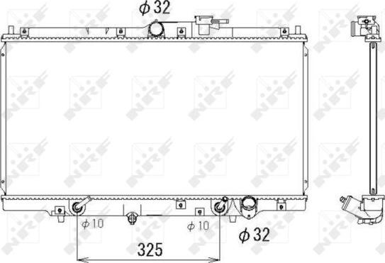 NRF 53328 - Радіатор, охолодження двигуна autozip.com.ua