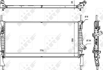 NRF 53746 - Радіатор, охолодження двигуна autozip.com.ua