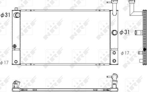 NRF 53747 - Радіатор, охолодження двигуна autozip.com.ua