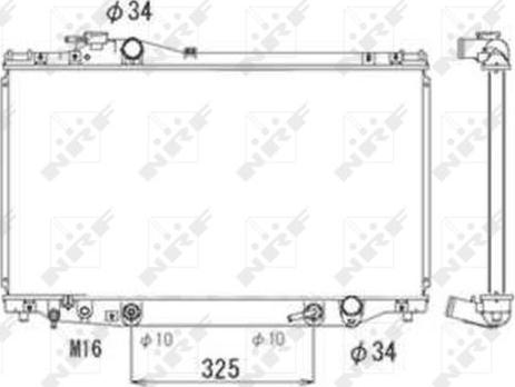 NRF 53710 - Радіатор, охолодження двигуна autozip.com.ua