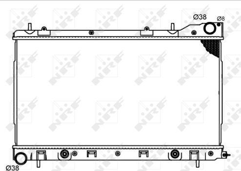 NRF 53711 - Радіатор, охолодження двигуна autozip.com.ua