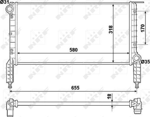 NRF 53788 - Радіатор, охолодження двигуна autozip.com.ua