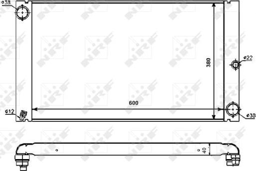 NRF 53725 - Радіатор, охолодження двигуна autozip.com.ua