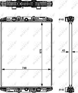 NRF 529551 - Радіатор, охолодження двигуна autozip.com.ua