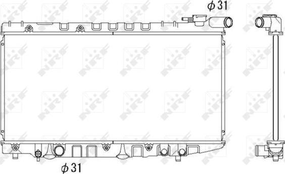 NRF 526712 - Радіатор, охолодження двигуна autozip.com.ua