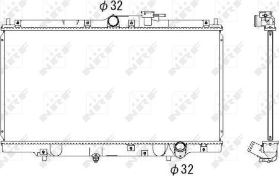 NRF 526717 - Радіатор, охолодження двигуна autozip.com.ua