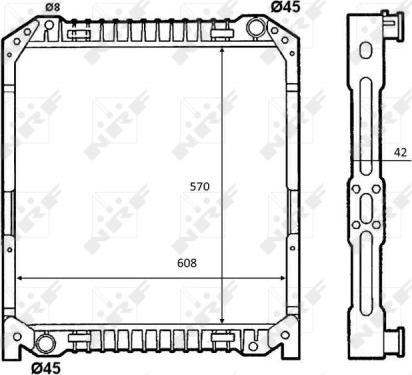 NRF 52096 - Радіатор, охолодження двигуна autozip.com.ua