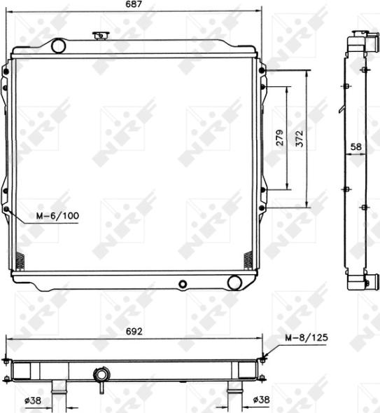 NRF 52088 - Радіатор, охолодження двигуна autozip.com.ua