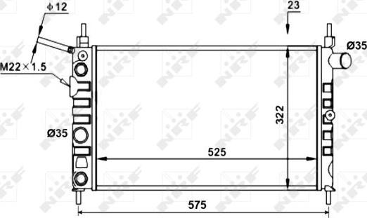 NRF 52156 - Радіатор, охолодження двигуна autozip.com.ua