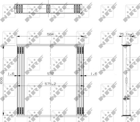 NRF 19059 - Сітка радіатора, інтеркулер autozip.com.ua