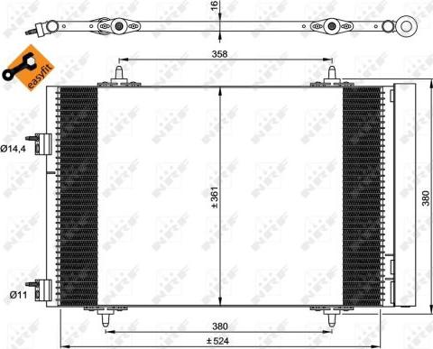 NRF 35945 - Конденсатор, кондиціонер autozip.com.ua