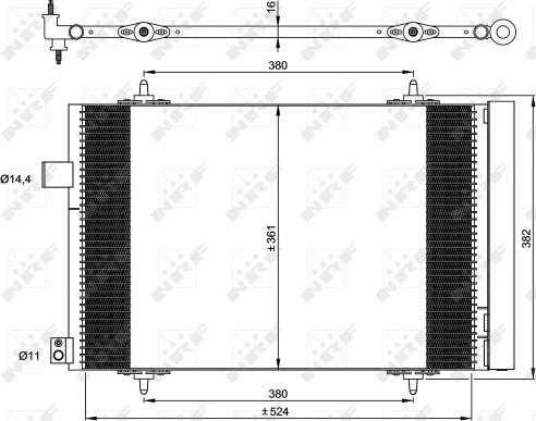 NRF 35946 - Конденсатор, кондиціонер autozip.com.ua