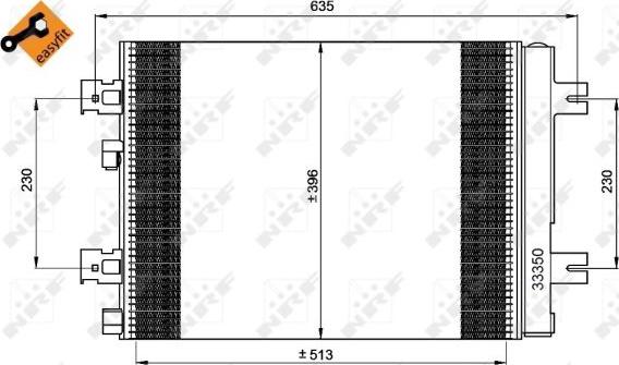 NRF 35947 - Радіатор кондиціонеру DACIA. RENAULT. ВАЗ вир-во NRF autozip.com.ua