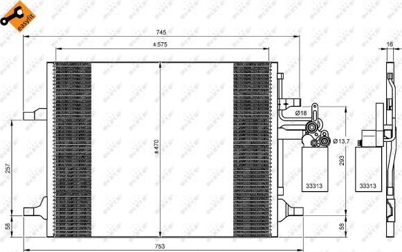 NRF 35930 - Конденсатор, кондиціонер autozip.com.ua