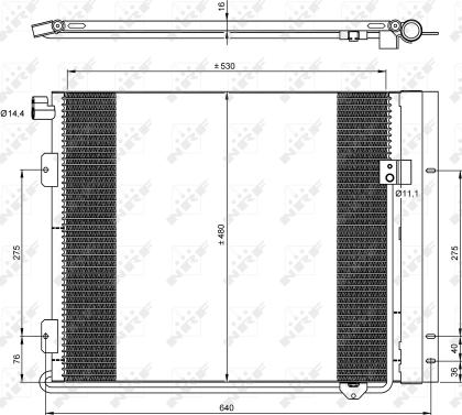 NRF 35933 - Конденсатор, кондиціонер autozip.com.ua