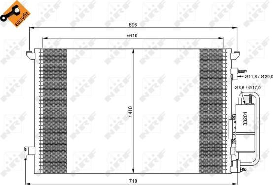 NRF 35929 - Конденсатор, кондиціонер autozip.com.ua