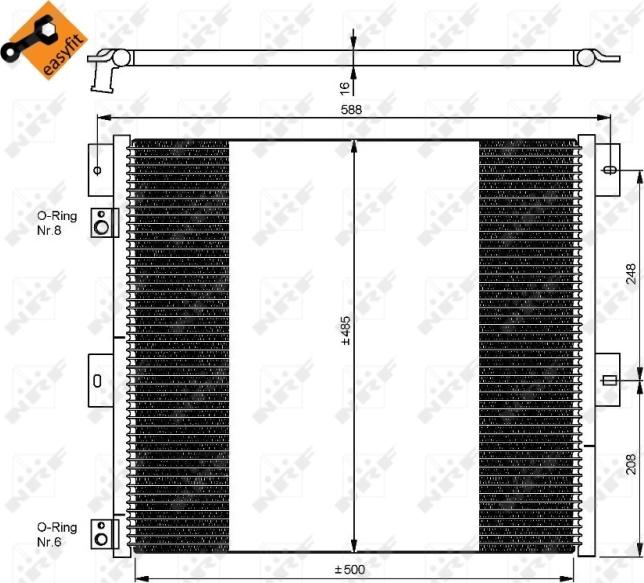 NRF 35924 - Конденсатор, кондиціонер autozip.com.ua