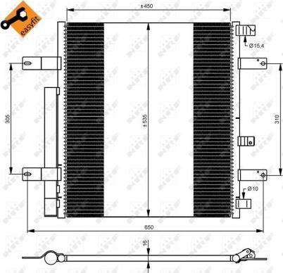 NRF 35925 - Конденсатор, кондиціонер autozip.com.ua