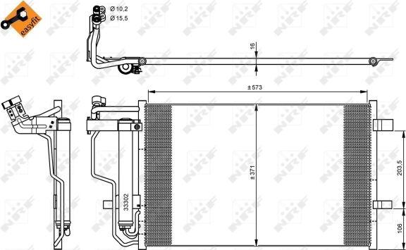 NRF 35922 - Конденсатор, кондиціонер autozip.com.ua