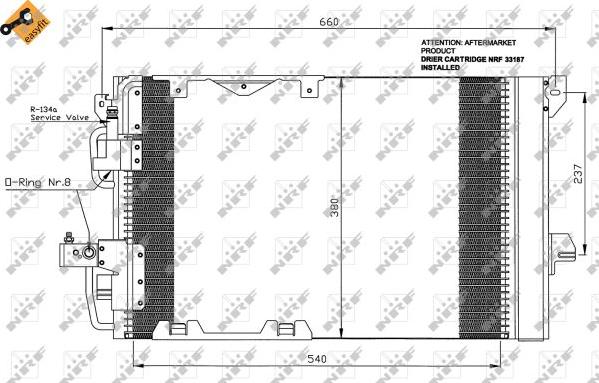 NRF 35416 - Радіатор кондиціонера autozip.com.ua