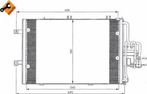 NRF 35412 - Конденсатор, кондиціонер autozip.com.ua