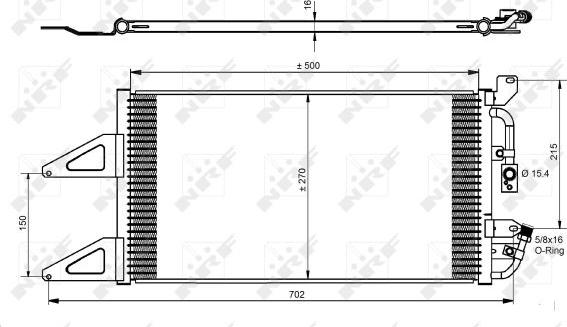 NRF 35489 - Конденсатор, кондиціонер autozip.com.ua