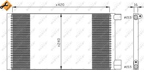 NRF 35487 - Конденсатор, кондиціонер autozip.com.ua