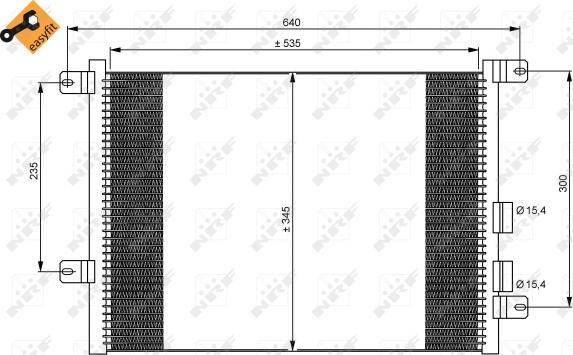 NRF 35590 - Конденсатор, кондиціонер autozip.com.ua