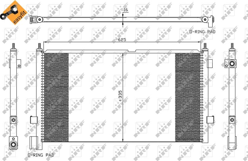 NRF 35591 - Конденсатор, кондиціонер autozip.com.ua