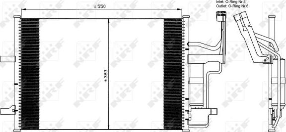 NRF 35508 - Конденсатор, кондиціонер autozip.com.ua