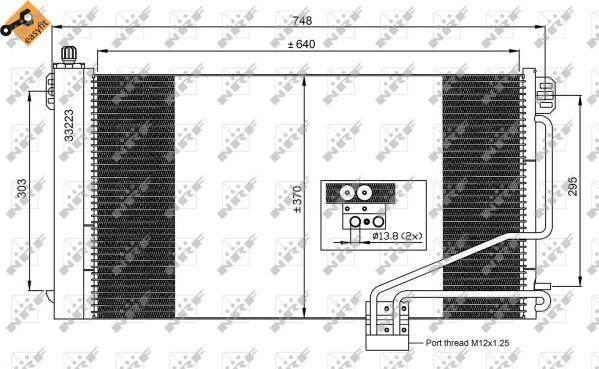 NRF 35535 - Конденсатор, кондиціонер autozip.com.ua