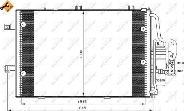 NRF 35530 - Конденсатор, кондиціонер autozip.com.ua