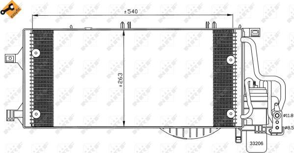 NRF 35531 - Конденсатор, кондиціонер autozip.com.ua