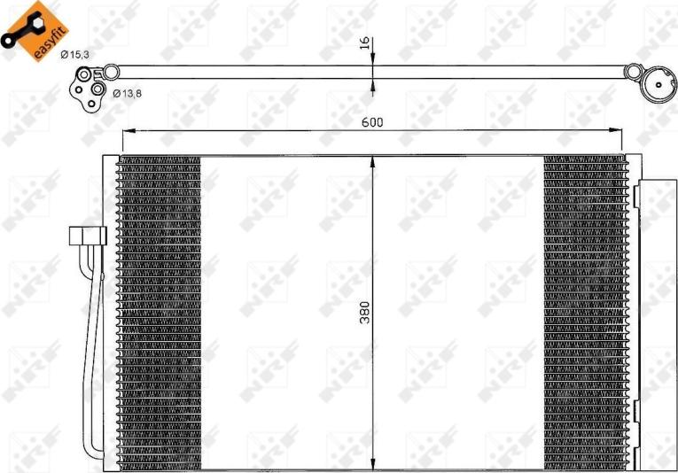NRF 35538 - Конденсатор, кондиціонер autozip.com.ua