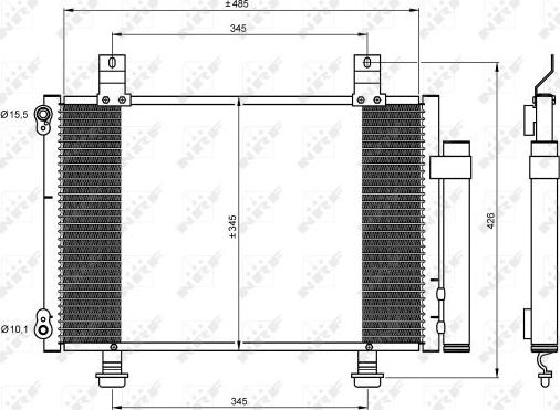 NRF 35645 - Конденсатор, кондиціонер autozip.com.ua