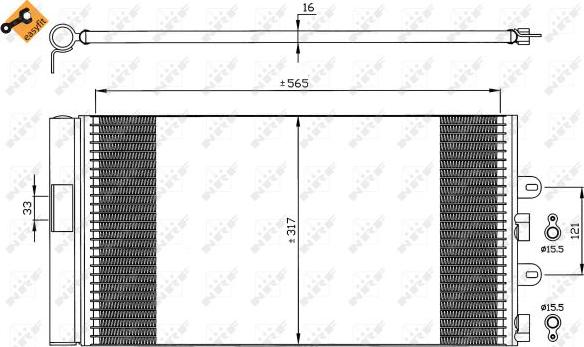 NRF 35606 - Конденсатор, кондиціонер autozip.com.ua