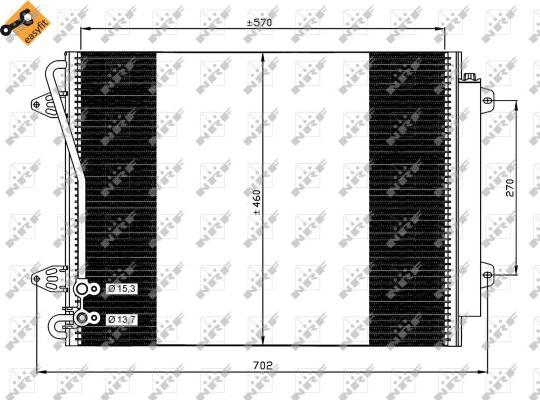 NRF 35613 - Конденсатор, кондиціонер autozip.com.ua