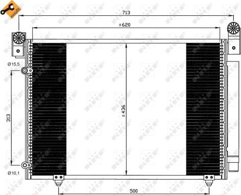 NRF 35612 - Конденсатор, кондиціонер autozip.com.ua