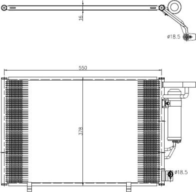 NRF 350456 - Конденсатор, кондиціонер autozip.com.ua