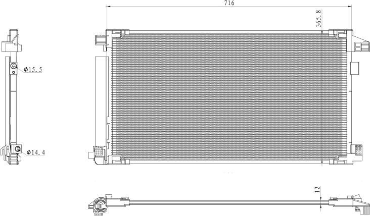 NRF 350500 - Конденсатор, кондиціонер autozip.com.ua
