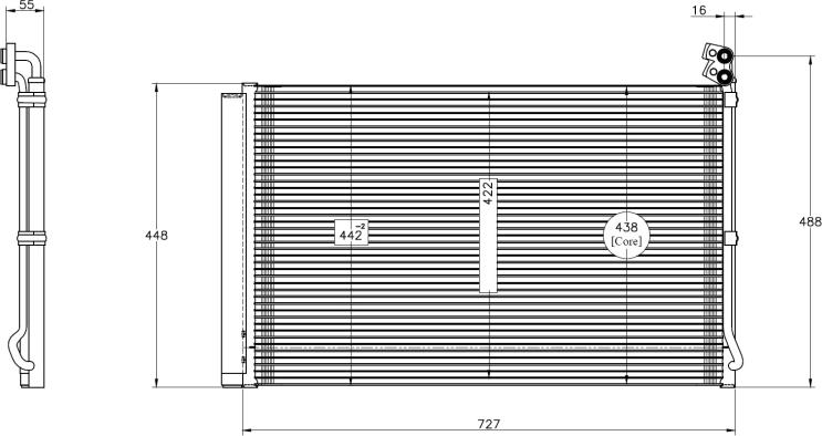 NRF 350608 - Конденсатор, кондиціонер autozip.com.ua