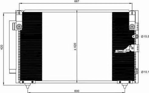 NRF 350093 - Конденсатор, кондиціонер autozip.com.ua