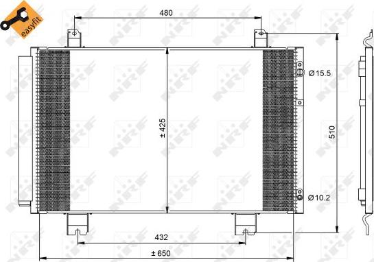 NRF 350092 - Конденсатор, кондиціонер autozip.com.ua